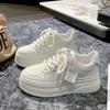 Fashion 2024 Platform Sports Shoes Flat Female Sneakers Women Tennis Casual Vulcanize Black Fashion Harajuku Thick-sole Sneakers