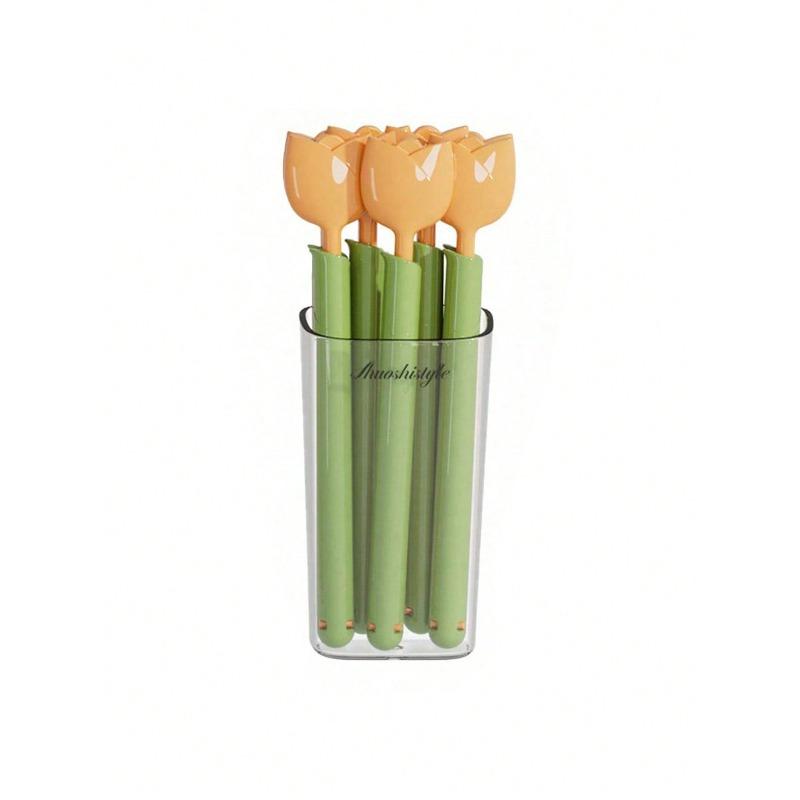 Storage Box Tulip And Carrot Shaped Magnetic Sealing Clips, Food Packaging Clips And Storage Box, Snack Bag Sealing Clip