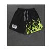Shorts Fire Flame Pink Green 3D Print Training Muay Thai Kickboxing Boxing MMA Unisex Sport Gym Fitness Workout Quick Dry Elastic Waist