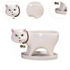 Cat Shape Planter Cartoon Flower Pot Bonsai Ornament Cute Kitten Flowerpot for Indoor and