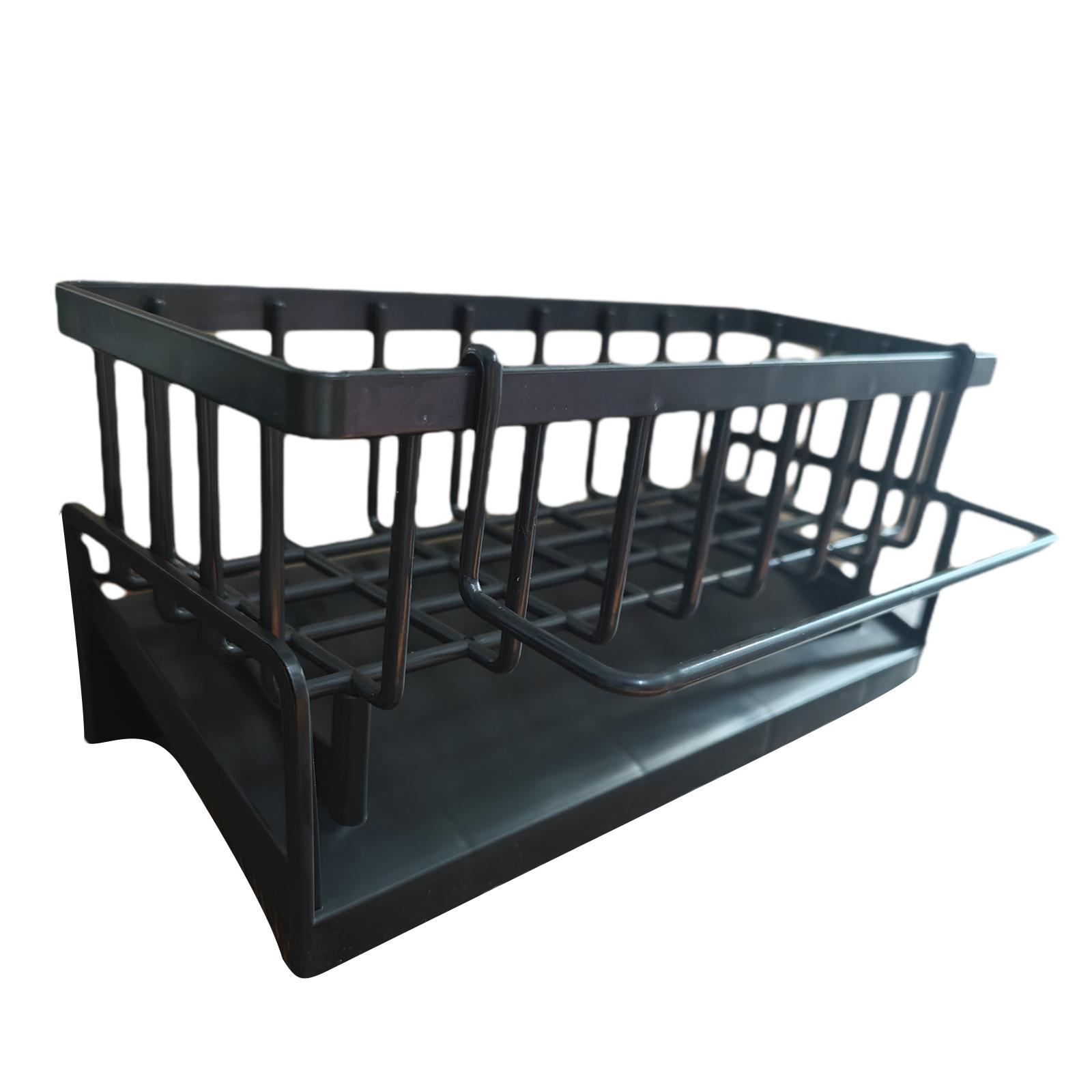 

Держатель для кухонной губки Caddy, держатель для тряпки с сушилкой для кухонных полотенец, органайзер для раковины на столешницу 23cm*9cm*10.7cm чёрный