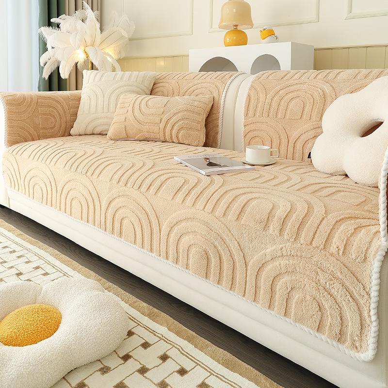 Plush Sofa Cushion, Thickened Plush Sofa Cover, Noble Consort Full Coverage Sofa Towel, Full Coverage Fabric, All Season Universal Seat Cushion