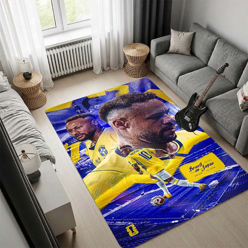 Borussia Dortmund BVB Schwarz Gelb Slogan Area Rug Non Slip Floor Carpet Living Room Game Room Football Fan Home Decor