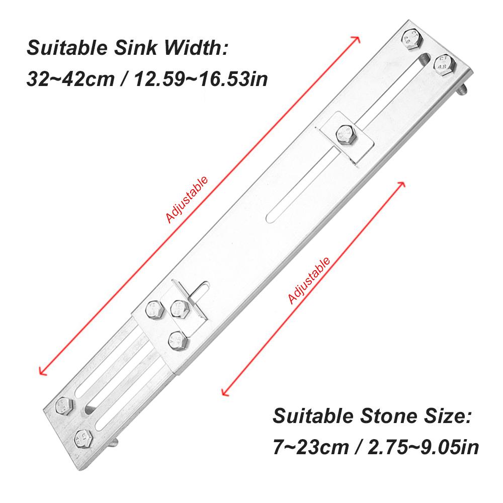 Galvanized Mount for Sharpening Stone Adjustable Over Sink Sharpening Stone Holder Retractable