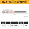 55° 4-Flute Carbide Coated Steel Flat-Bottom Deep-Groove CNC Milling Cutter with Blade Length and Clearance Combo