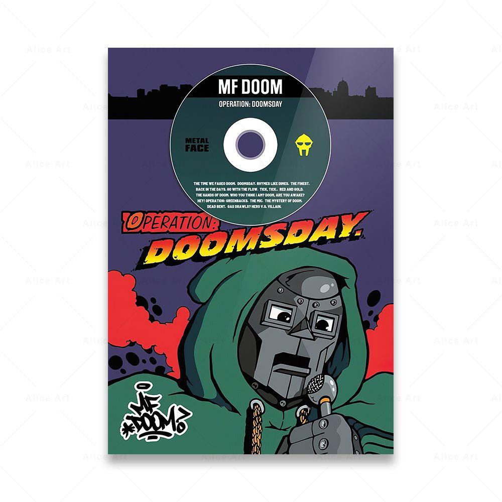 Singer Madvillain MF Doom Poster Room Decor Hip Hop Rap Music Album Star Wall Art Canvas Painting For Living Room Home Decor