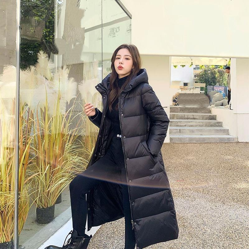 Autumn and Winter Solid Color Glossy Disposable Hooded Loose Fashion Jacket