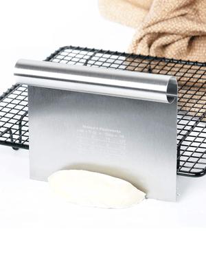 Leeseph Bench Scraper & Chopper ze stali nierdzewnej do ciasta makaronowego, chleba, pieczenia ciast, narzędzia kuchenne ze skalą