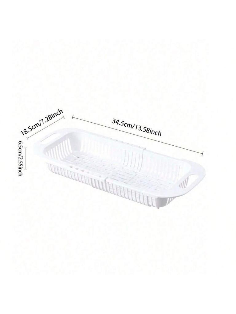 1 PC Retractable Kitchen Sink Drainage Basket, Adjustable Sink Drain Spoon, Filter Basket Above Sink, Vegetable and Fruit