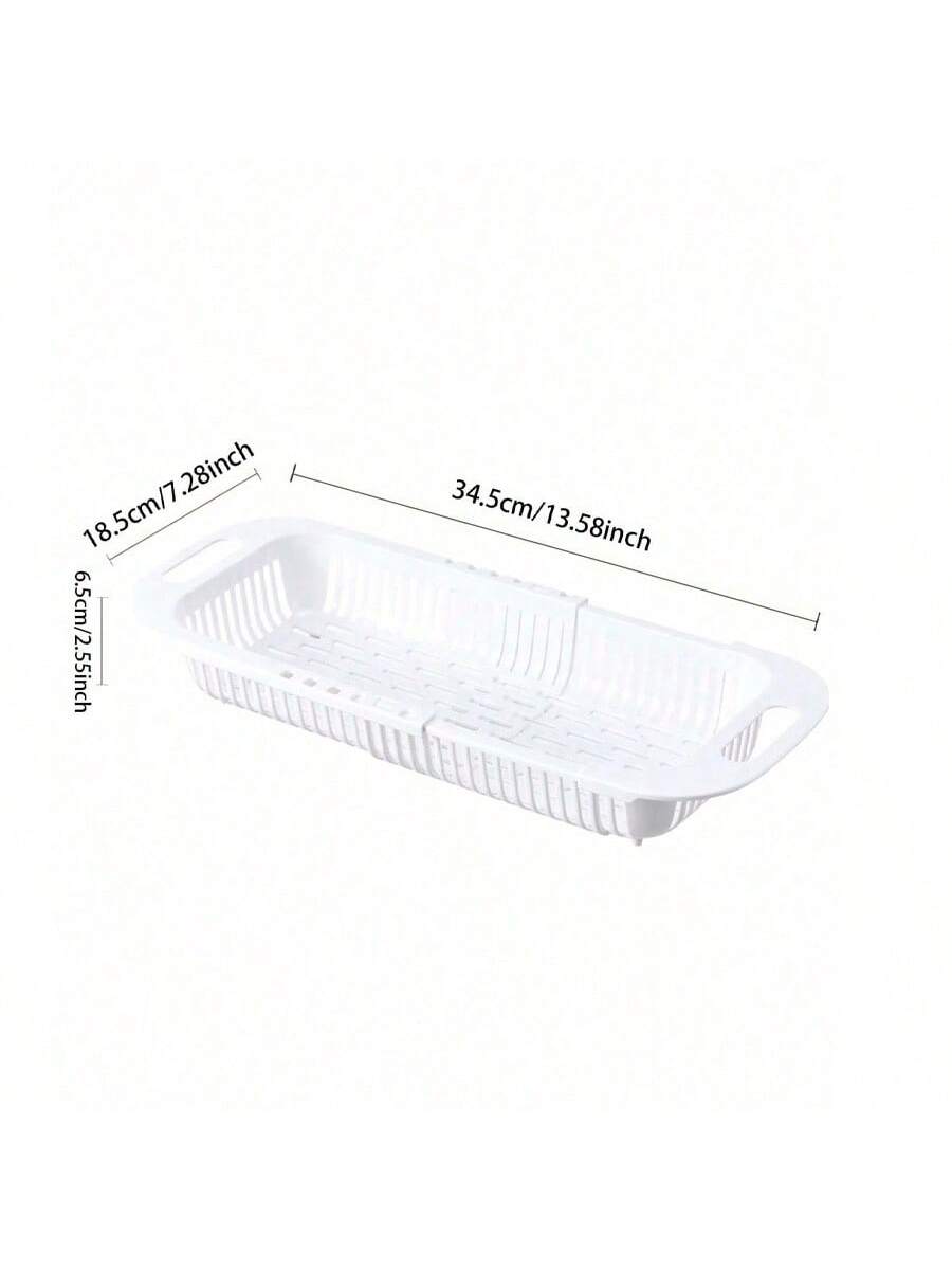 1 PC retractable kitchen sink drainage basket, adjustable sink drain spoon, filter basket above sink, vegetable and fruit