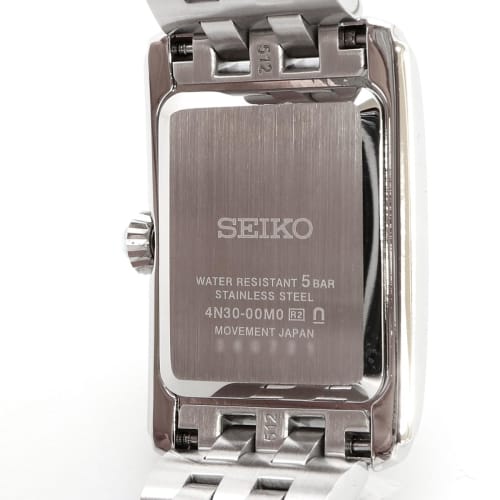 Seiko Women's Quartz Watch with Rectangular Face, Silver, SWR083, Overseas Model