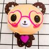 Squishy Bear Glasses Plush Toy With Slow Rebound Pu Material For Gift And Decoration
