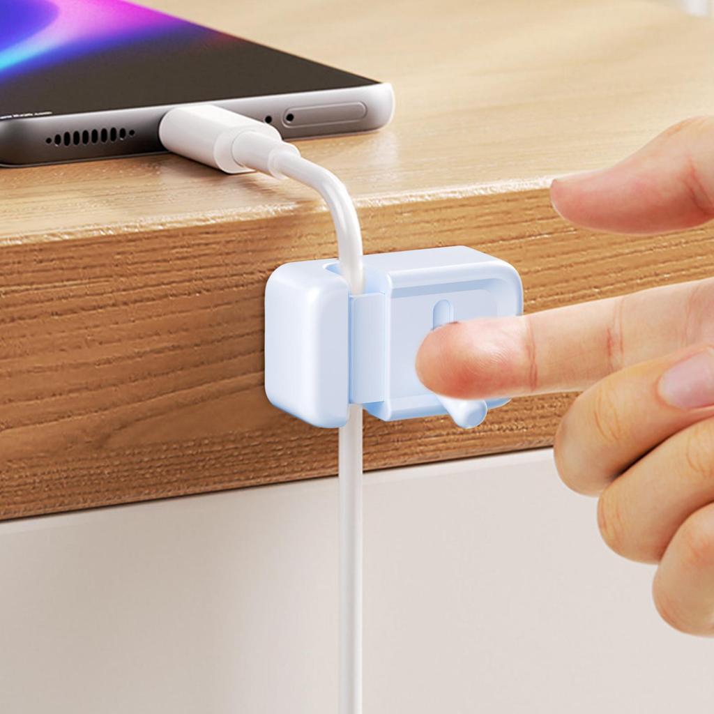 Cable Organizer Cord Holder Wire Organizer Wire Clip Management Keeper Adhesive for Charger Desktop Car Nightstand Phone Wall