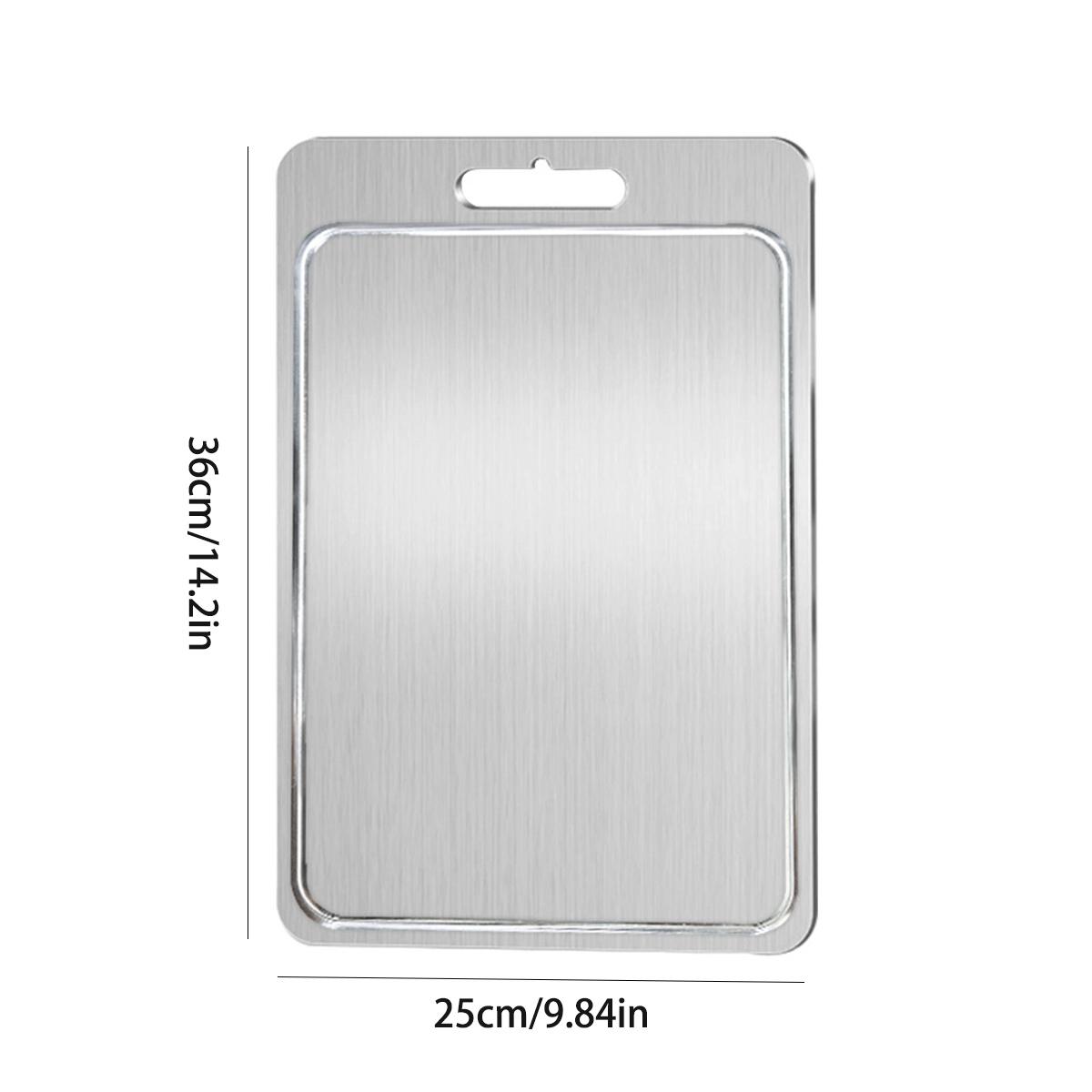 

Cutting Boards for Kitchen, Brushed Cutting Board Stainless Steel Cutting Board, Premium Double-Sided Chopping Boards