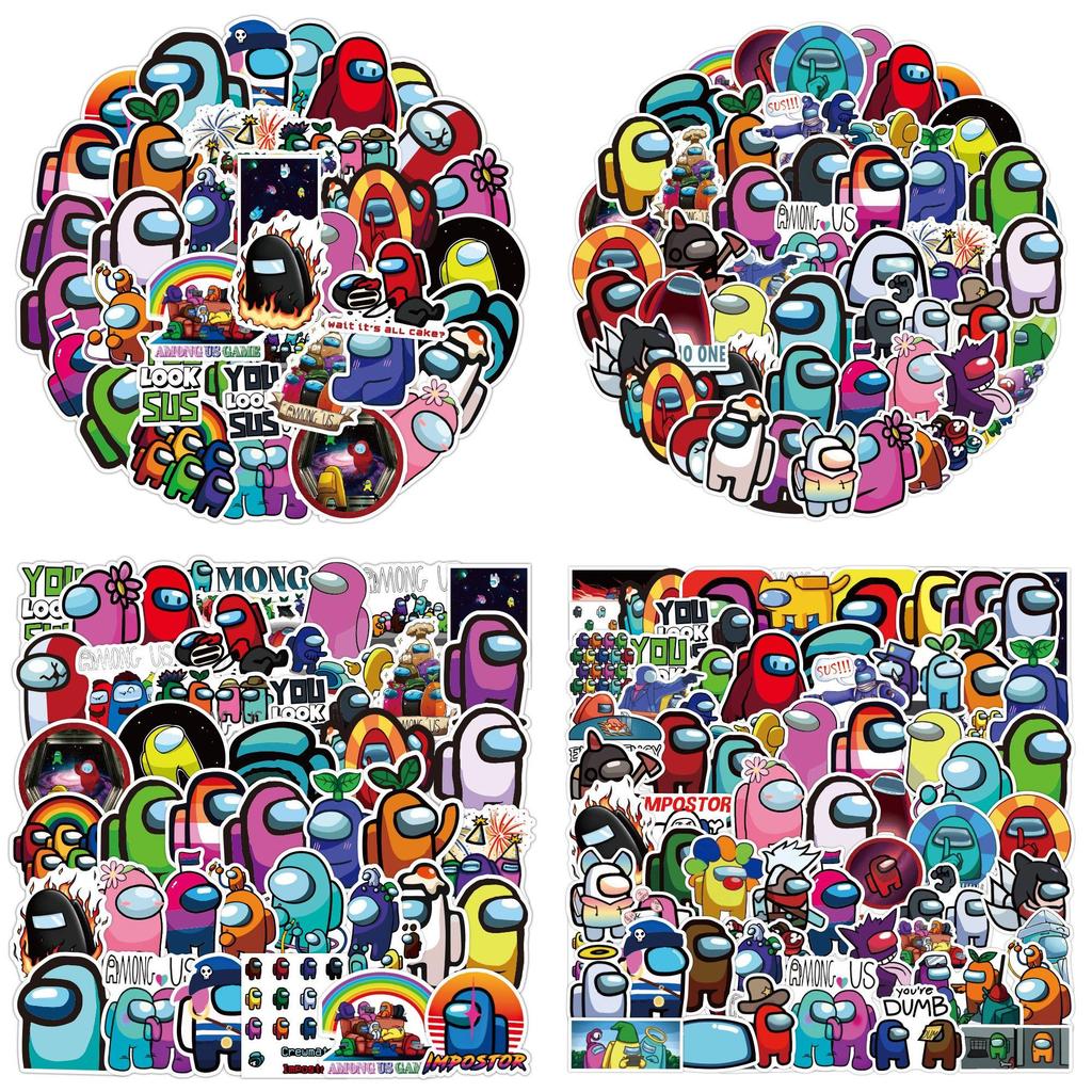 100pcs New Among Us Sticker Bomb Pack Diy Imposter Crew Set Game Decal Quality