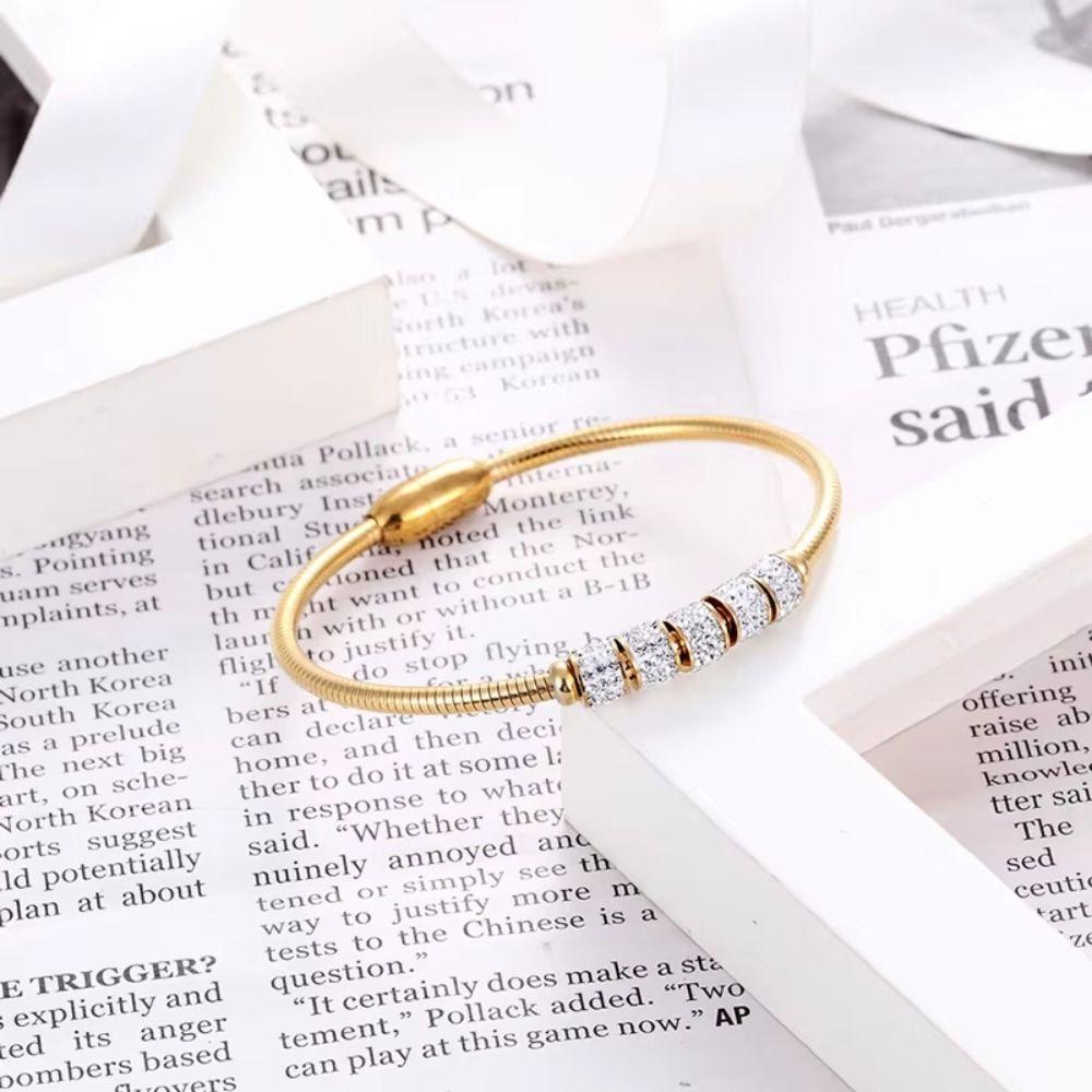 Gold Silver Woman Bracelet Magnetic Clasp Snake Bone Bracelet Fashion Men Bangles Girls Ladies