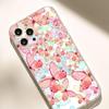 Pink Butterfly Shockproof Clear Case for iPhone 15/16/17 Pro Max/14