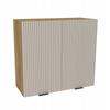 Upper Kitchen Cabinet 80/72 Vigo Oak Body Evoke Front Grooved Cashmere Matte