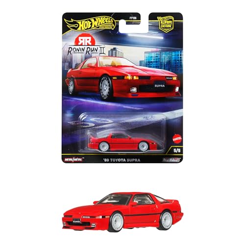 Hot Wheels Car Culture Ronin Run II '89 Toyota Supra Vehicle Toy Mini Car 3 Years Old and Up Red JBK90