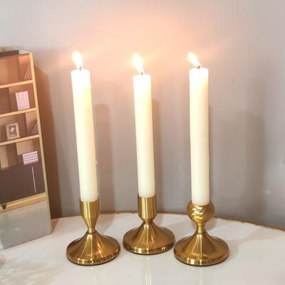 2PCS Vintage Style Candlestick Holders Metal Construction Durable Short Candle Holders Decorative Candle Stick Holders