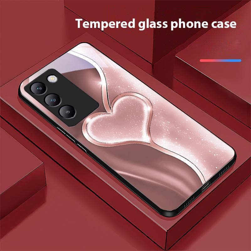 Gradual Love Big For Y72 33S 11 03 36 96 Lite 35 16 Iqoo 12 V40 SE 5G 29 40 21 30 X80 Pro Vivo Tempered Glass Phone Case Black