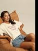 100% Cotton Loose Fit American Style Letter Print T-Shirt
