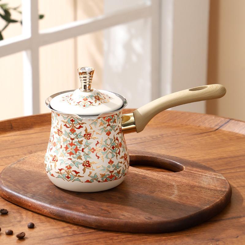 

Stainless steel Turkish coffee pot and milk cup, 1pcs coffee pot for brewing tea, chocolate, butter and milk 550ML