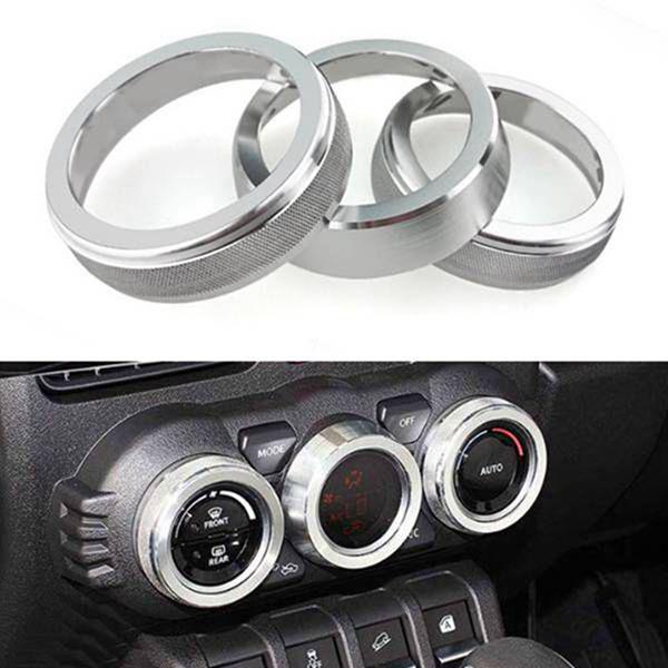 Decorative Trim Frames for 2018-2019 Suzuki Jimny Console Knobs - Set of 3