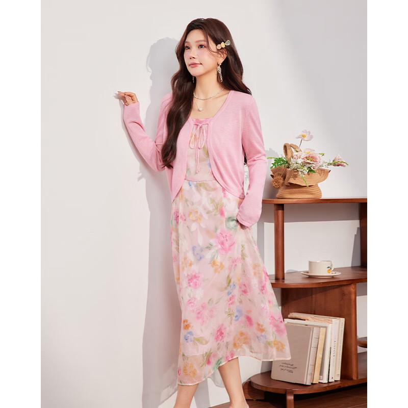 IEF 2026 Summer Floral French Style Long Dress