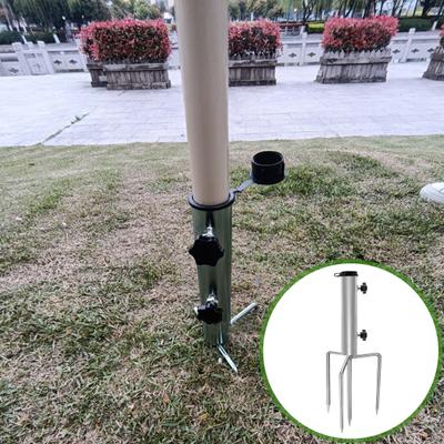 Patio Umbrella Holder Stake Heavy Duty Weather-proof Outdoor Beach Sand Yard Lawn Umbrella Stand Base Ground Spike Umbrella Accessories