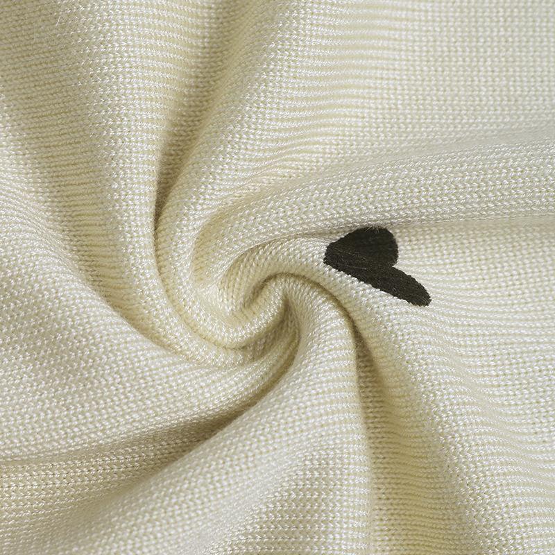 New Autumn Heart Print Round Neck Sweaters for Women Fashion Winter Clothing Elegant Casual Knitted Sweater Woman Vintage Sweet Loose Knitwear 24732