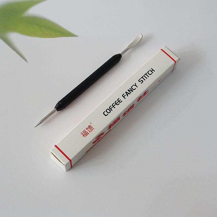 Stainless Steel Latte Art Carving Needle with Ebony Handle