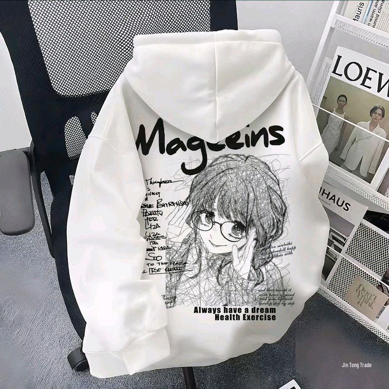 American Heavyweight Hoodie - Anime Incense Flower Bloom Print for Couples