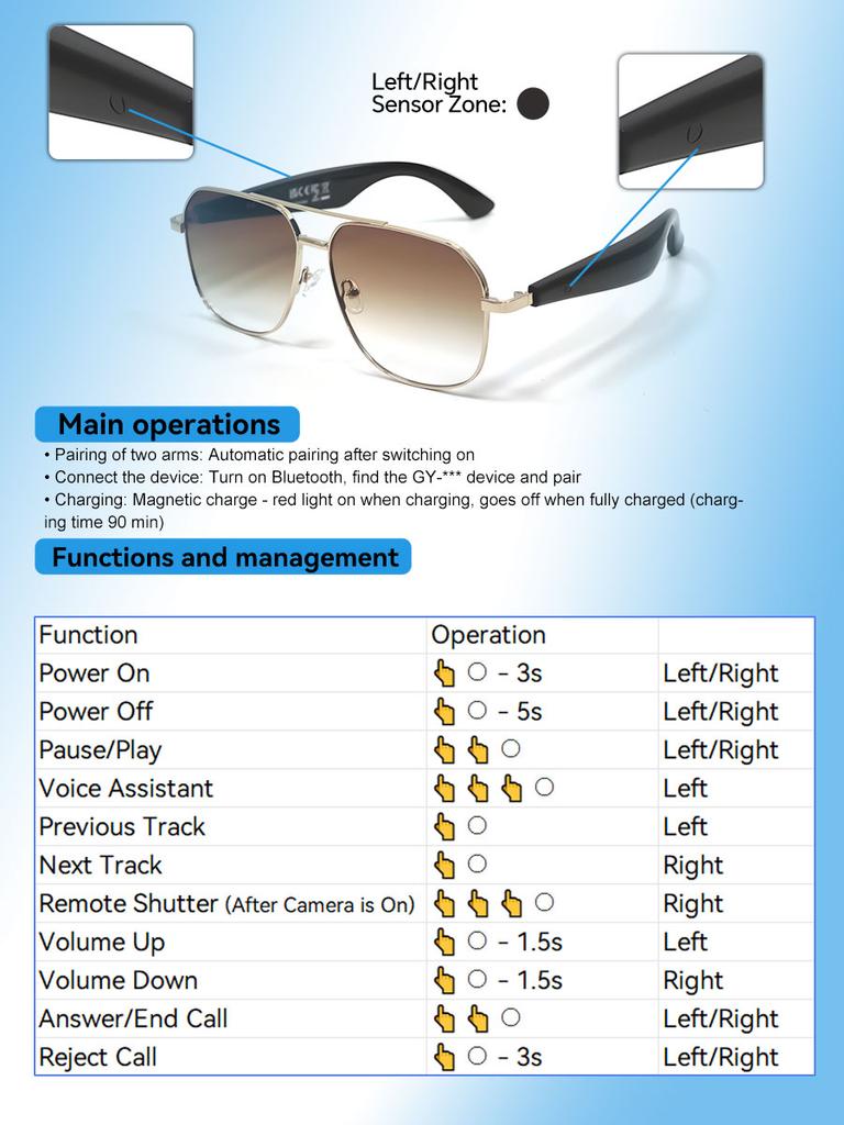 Smart Glasses 100  Online Language AI Automatic Dialogue Translation Bluetooth Glasses With Speaker Sports UV Protection