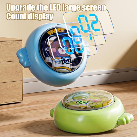 

Счетчик прыжков в высоту для детей девочек Светодиодный дисплей Регулируемая высота Инструмент для отслеживания прогресса прыжков в высоту Ростовая диаграмма Оборудование Подарки синий