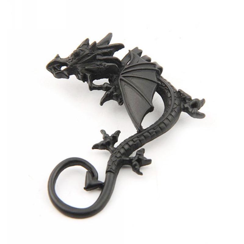 Earrings, Popular In Europe And America, Personalized Punk Style Without Ear Piercings, Exaggerated Dragon Earrings
