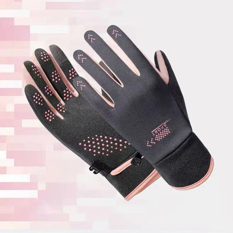 

Зимние перчатки женские уличные велосипедные ветрозащитные женские осенние теплые перчатки с сенсорным экраном One Size темно серый