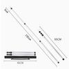 2pcs Camping Tent Poles Aluminum Alloy Adjustable 95 to 235cm Telescopic Canopy Supporting Rods with Storage Bag for Hiking Backpacking