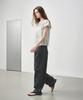 OSTKAKA Curved Cotton Pants Navy