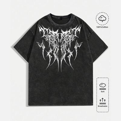 Men's Graphic Tees Shirt Unisex Cotton Oversized T-Shirt Short Sleeve Vintage Streetwear Casual Tee Top