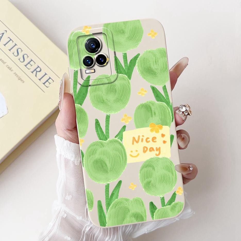 For Vivo V21e 4G Case V2061 New Fashion Candy Painted Cover Shockproof Phone Case For Vivo V21 V 21 E VivoV21e Soft Fundas Coque