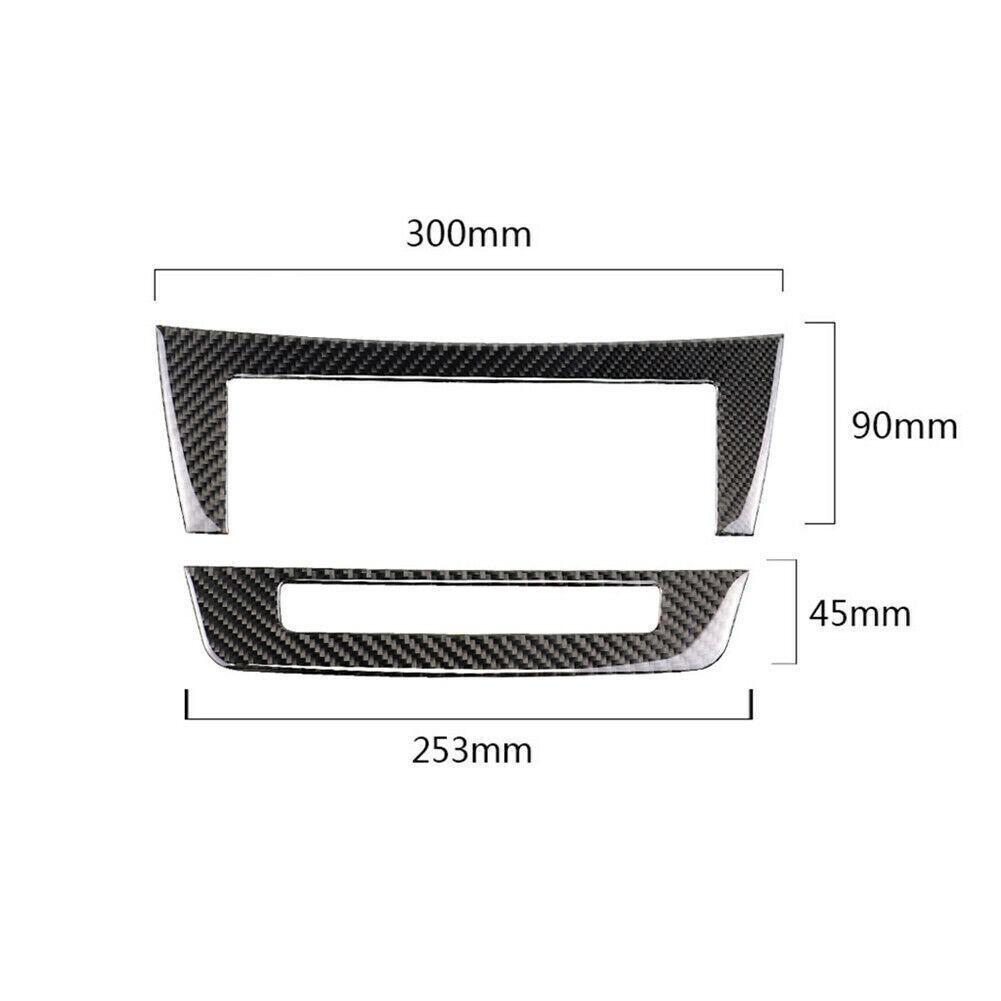 Carbon Fiber Center CD Control Panel Cover For Mercedes Benz C Class W204 11-13