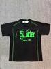 T-shirt Unisex con Stampa di Lettere in Schiuma Hip Hop Euro-Americano: Scollo Rotondo, Manica Corta, Design alla Moda