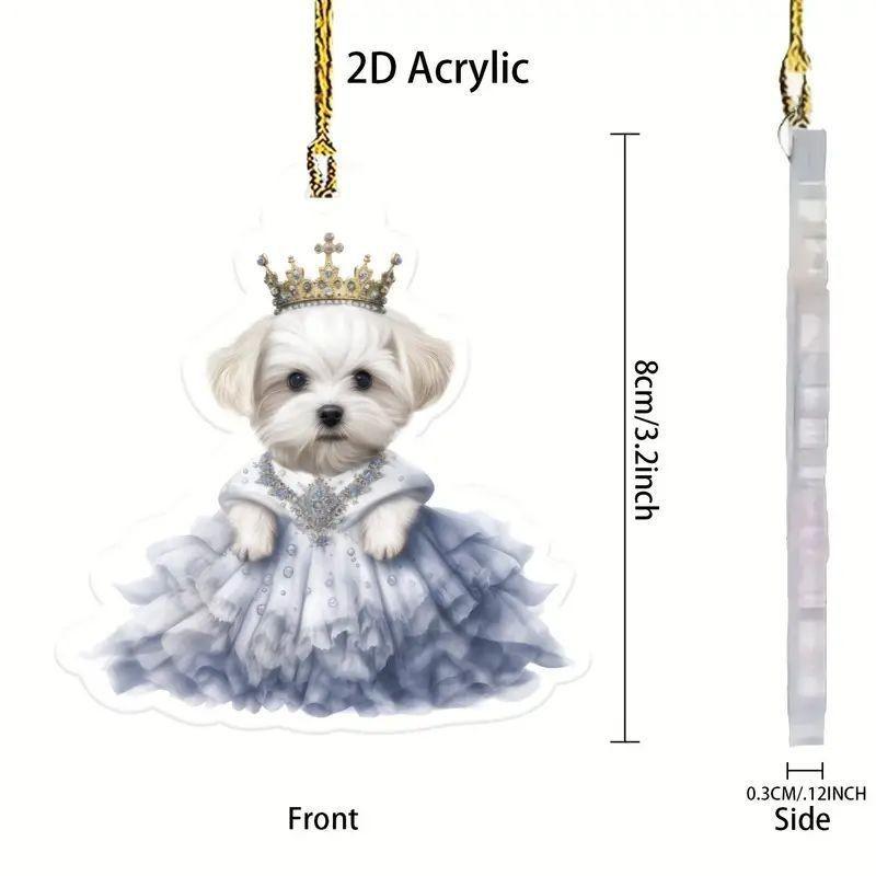

Stylish Dog Acrylic Pendant With Adorable Cartoon Design For Accessories Car 1