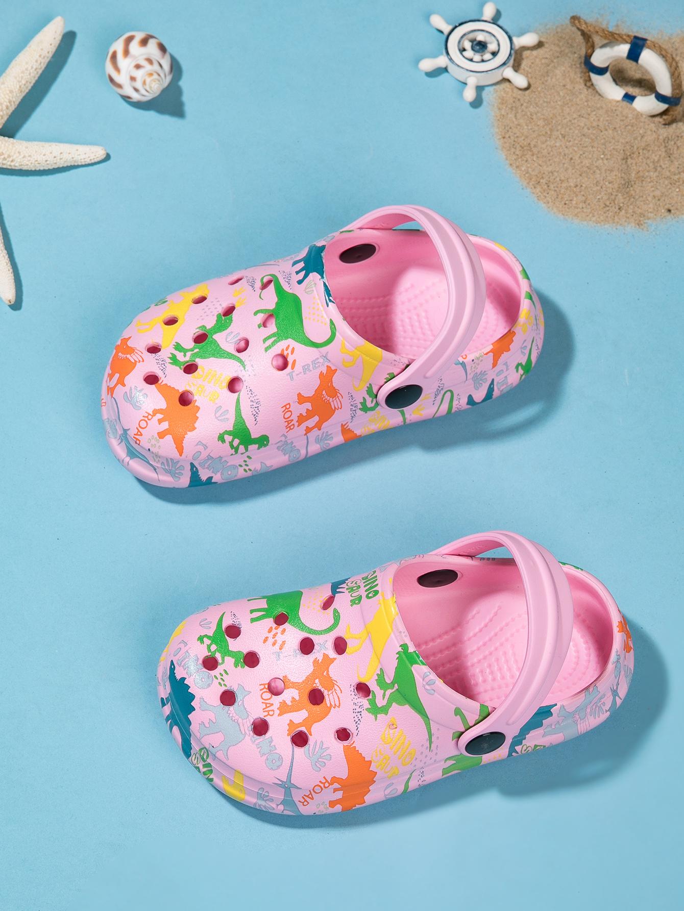 

Summer Boys Fashion, Leisure, Comfortable Home Outdoor Beach Dinosaur Cave Shoes 23