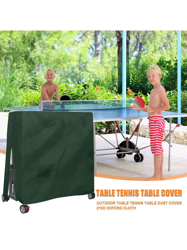 Oxford Fabric Folding Table Tennis Table Cover Dustproof Universal Ping Pong Table Cover with Zipper for Outdoor and Indoor Use