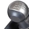 Seat Leon II 2005- SCHWARZ-BEIGE Schalthebelknauf + Manschette mit CHROM-Rahmen 5 Gänge