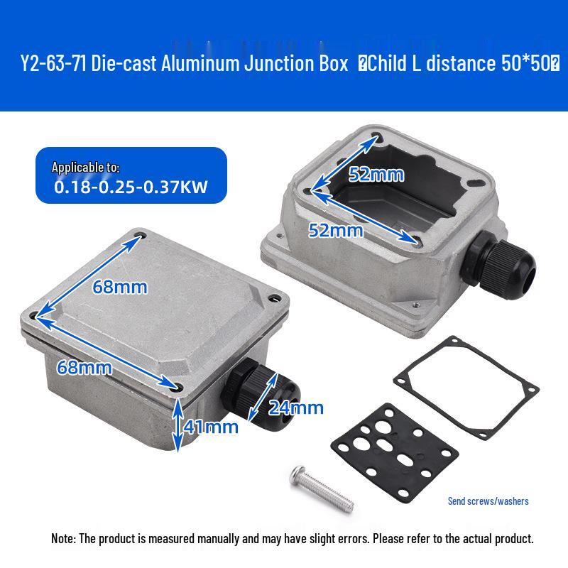 Motor trifazat YS 380V cu carcasă din aluminiu, 0,37-4 kW cu cutie de joncțiune