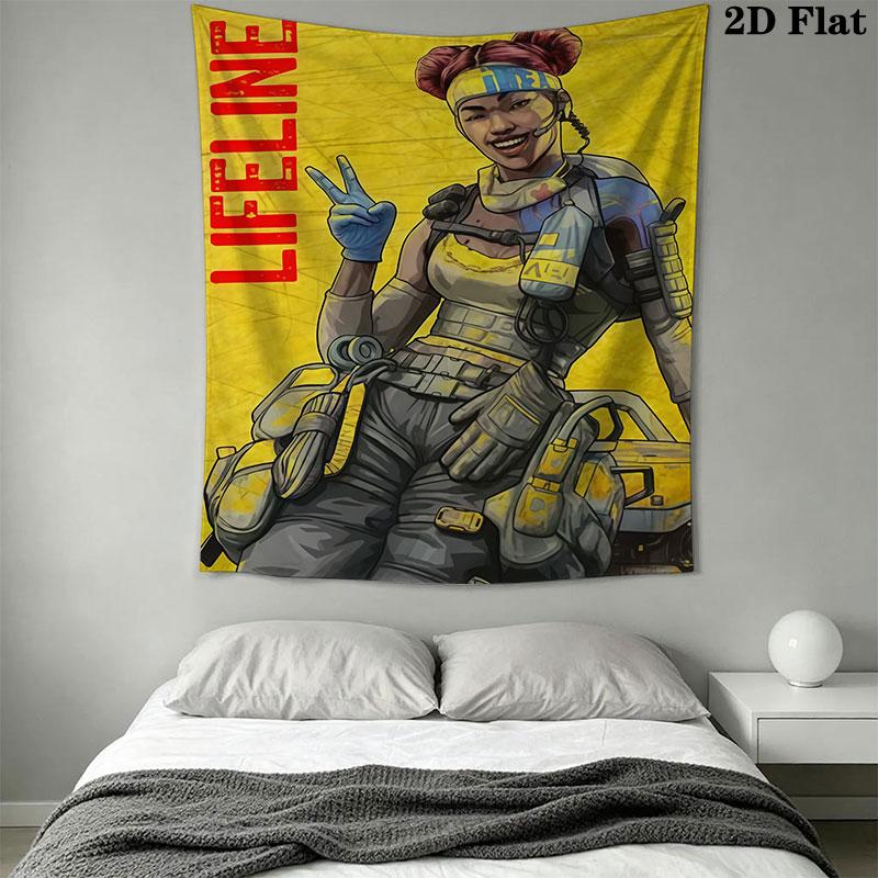 Characters of Apex Legends Wall Hanging Printed Fabric Blanket Decorative Tapestries for Bedroom Living Room Home Decor
