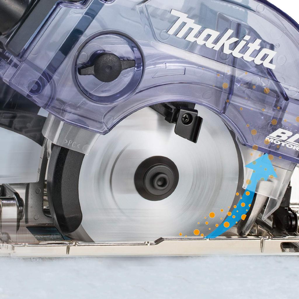 Makita 125mm Cordless Dustproof Circular 18V with 2 and Case Saw, 6Ah, Batteries, Charger, (KS511DRGX)
